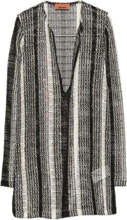 Missoni Sequin-Embellished Open-Knit Cardigan - female - Missoni - Cardigans - Multicolor - M - Knitwear