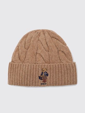 Polo Ralph Lauren Cappello beanie in misto lana intrecciata con risvolto