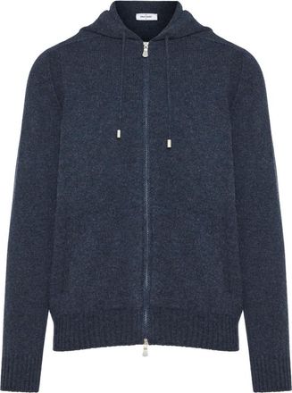 Gran Sasso Hoodies & sweatvesten, Heren, Blauw, 3Xl, Wol, Wool Hoodie