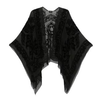 Etro Jassen, Dames, Zwart, ONE Size, Mantella corta in velluto