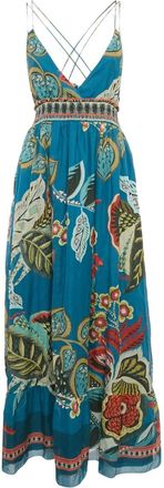 Red Valentino Chemisier midi a fiori - Blu