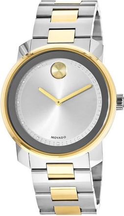 Movado Bold Silver Dial Steel & Gold Mens Watch 3600431