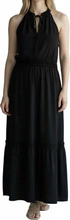 Dex Clothing Soft Tiered Midi Dress In Black
