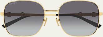 Gucci Horsebit 58mm Square Sunglasses