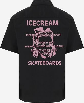 Icecream Mens Shirt Cotton-Blend Black Polyester Polo T-shirts And Polos