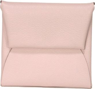 Herm&egrave;s Pink Evercalf Leather Coin Purse/Coin Case (Pre-Owned)