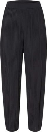 Max Mara Pliss&eacute; wijde broek - Dames - Vrijetijds broeken - Zwart - L - Broeken