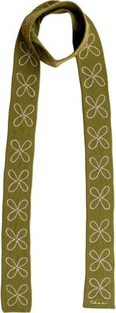 TBCo Merino Wool Flora Skinny Scarf in Olive Flora at Nordstrom, Size Small