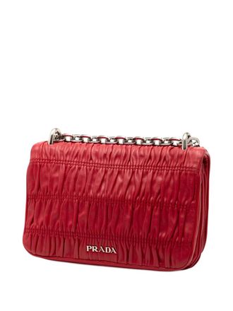 Prada 2000-2025 Nappa Gaufre shoulder bag - women - Nappa Leather - One Size - Red