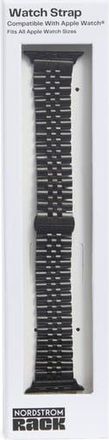 Nordstrom Rack Stainless Steel Bracelet Apple Watch Watchband in Black- Stainless at Nordstrom Rack