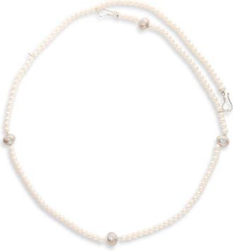 Nackiy&eacute; Celestial Freshwater Pearl Belt in White at Nordstrom