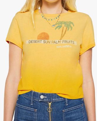 Mother The Itty Bitty Ringer Tee In Desert Sun Palm