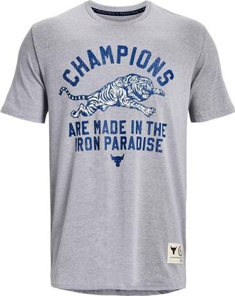 Under Armour Project Rock Champ Short Sleeve T-shirt Steel Light Heather 1376897-035