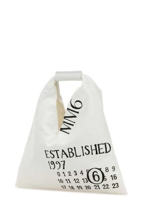 Maison Margiela Womens White Fabric Mini Japanese Handbag Borse A Mano