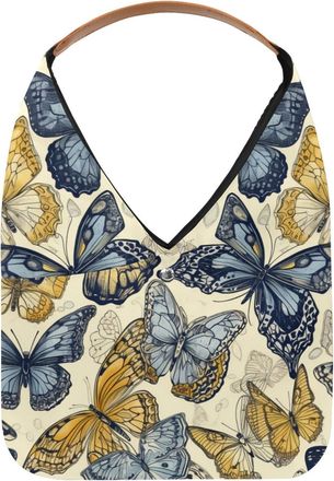 Generic Butterfly Reusable Lightweight Grocery Bags - Foldable Into Compact Pouch, Washable & Sturdy, Multipurpose for Shopping and Travel