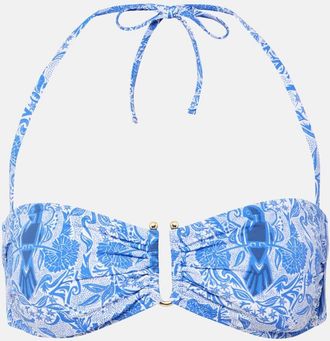 Heidi Klein Lake Como printed bikini top