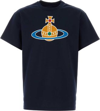 Vivienne Westwood Navy Blue Cotton T Shirt