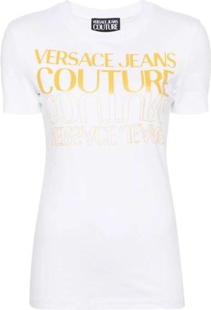 Versace Jeans Couture T-Shirts - Dames - T-shirts - Wit - XS - Katoen - Tops