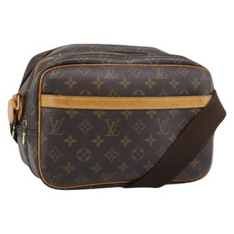 Louis Vuitton Reporter Monogram Canvas Brown Canvas Handbag (Pre-Owned)