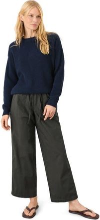 Pact Organic Cotton Stretch Poplin Wide Leg Pant in Oak at Nordstrom, Size X-Large 26