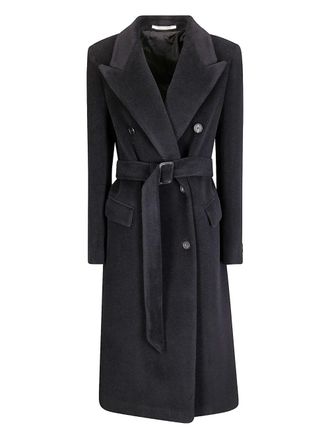 Tagliatore Womens Wool Double-breasted Coat - Dark Grey - Size EU 46 (Womens)