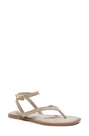 Free People Waverly Whipstitch Ankle Strap Sandal in Sunstone Sand Suedeo at Nordstrom, Size 9.5
