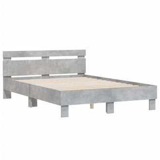 Berkfield Home Durable Bed Frame without Mattress Concrete Grey 120x200 cm | Size: Small Double