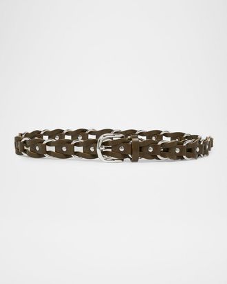 Isabel Marant Bali Woven Leather Belt