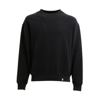 Palm Angels Hoodies & sweatvesten, Heren, Zwart, M, Katoen, Palm Tree Statement Crewneck