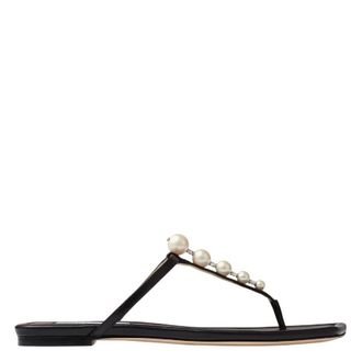 Jimmy Choo London Alaina Embellished Faux Pearl Sandals