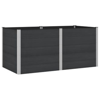 vidaXL Arriate Elevado Negro 200 X 100 X 91 Cm Vidaxl