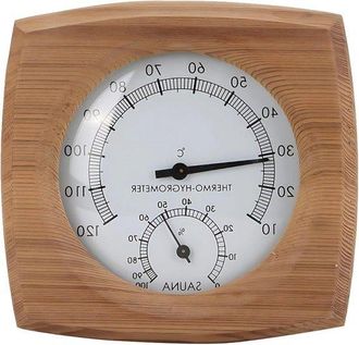 OEM Termohigr&oacute;metro De Madera Para Sauna: Medici&oacute;n Precisa De Temperatura Y Humedad