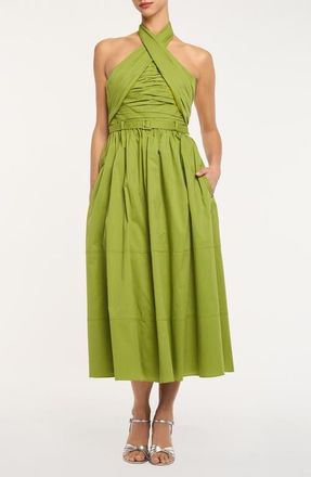 Cinq &agrave; Sept Marcie Halter Dress in Dark Lime at Nordstrom, Size 00