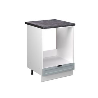 Vicco Armario Para Horno Empotrado Fame-line, Azul Claro-gris, 60 Cm, Et Antracita