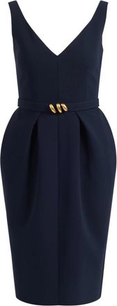 Max Mara Mseulivo Jurk - Dames - Casual kleedjes - Blauw - M - Polyester - Kleedjes