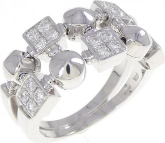 Bulgari Silver White Gold (18K) Band Ring (Pre-Owned)