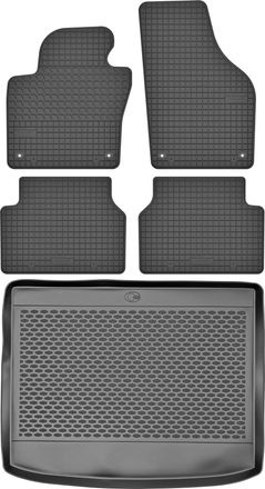 OEM Juego De Alfombrillas De Goma Para Coche Y Maletero Para Volkswagen Tiguan I Suv (2007-2016)