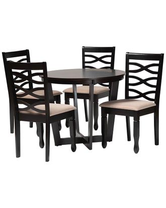 Baxton Studio Leda Modern Wood 5Pc Dining Set