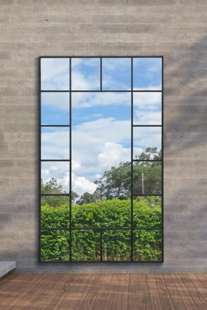 MirrorOutlet Black Modern Wall & Leaner Garden Mirror 79x 47 200x120cm | Size: 1 Pack