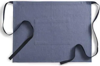 Solino Home Linen Apron 21 x 27 Inch for Dining Table, Holiday and Everyday Table Decor - Classic Linen Bistro Apron in Grey /Black at Nordstrom