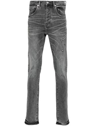 Purple Jeans skinny con effetto vissuto - Grigio