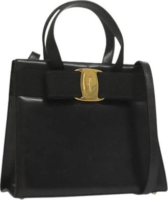 Ferragamo Pre-owned Handbags, female, Black, Size: ONE SIZE Pre-owned Handbag