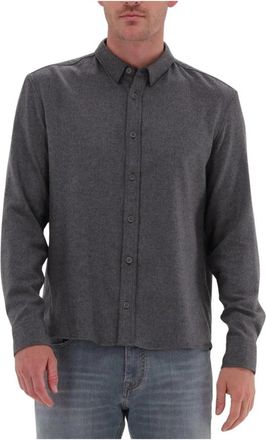 Drykorn Casual overhemd Loken 120069 - Heren - Casual Overhemden - Grijs - XL - Wol - Overhemden