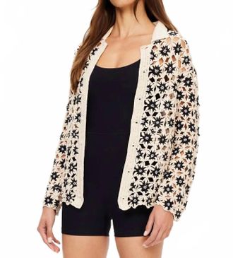 The Upside Womens Luminary Malia Crochet Shirt In Natural