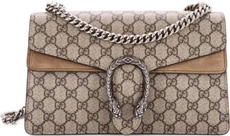 Gucci Dionysus Bag GG Coated Canvas and Leather Small shoulder bag - Marrone
