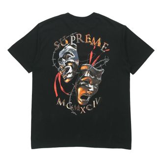 SUPREME SS20 Week 1 Laugh Now Tee Thorns Smiling Face Printing Short Sleeve Unisex Black SUP-SS20-287