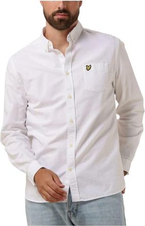 Lyle & Scott Regular Fit Oxford Overhemd - Heren - Casual Overhemden - Wit - S - Katoen - Overhemden
