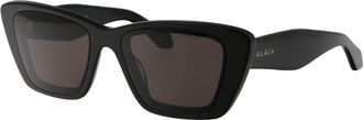 Alaia Womens Sunglasses Black Acetate Black-Black-Grey Black/black/grey