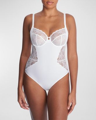 Natori Statement Sleeveless Lace Bodysuit