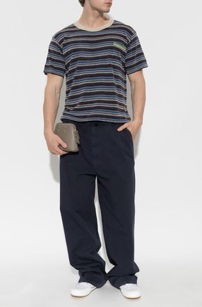 Maison Margiela Wide-leg Trousers, Mens, Navy Blue